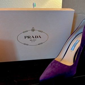 Prada purple suede stiletto